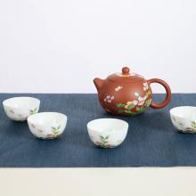 5头珐琅彩茶具（蝶恋花...